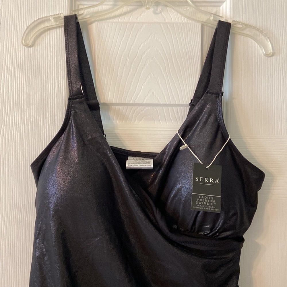 Serra Shimmering Black Ladies Swimsuit size L brand new - Picture 2 of 9